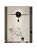 Horloges murales Mode créative Horloge murale moderne simple décoration horizontale lumière luxe Internet célébrité montre de poche