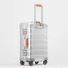 20 24 -calowy retro wszystkie aluminiowe stopę magnezu Spinner Biegla Biegnij na pokład Business Trolley Suipcase Fashion Valise Suitcases284y