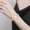 Wristwatches Durable Luxury Women Rhinestone Bracelet Watch Alloy Case Ladies Fashion Vintage Commercial Use