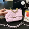 20x15cm 19 Series Women Designer Mini Flap Shoulder Bag Handle Soft Leather Gold and Silver Hardware Matelasse Chain Seven Colors Tote Cross Handbag Lovely Purse