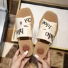 Designer Sandal Women Platform Heels Sandaler Canvas Slipper Casual Letter Slippers Flip-Flops Luxury Thick Bottom Net Röda Kors Kvinna inomhus och utomhusklackskor