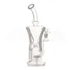 12.2 "Recycler de vidrio Bong Tornado Hookah Recyable Dab Rigs Fumar pipa de agua bongs Heady Pipes con un tazón de 14 mm