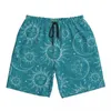 Pantaloncini da uomo Man Board Vintage Sun Stars Celestial Costume da bagno casual Teal Magic Fast Dry Running Beach