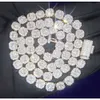 Ожерелье-браслет с муассанитом и бриллиантами на заказ Vvs, кубинская цепочка S925, серебро 8 мм 12 мм, большой теннис, однотонная задняя часть, хип-хоп CEEL