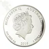 5 pezzi Non magnetici L'amante del 2019 Miele cuore moneta regalo di Natale placcato argento Elizabeth 40 mm decorazione souvenir coin258E