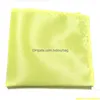 Pocket Square 23X23Cm Solid Color Satin Pocket Squarehandkerchiefs For Men Wedding Business Office Suit Decor Towel Fashion Accessori Dhsys