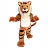 Professionell randig Tiger Mascot Costume Carnival Party Stage Performance Fancy Dress for Men Women Halloween Costume