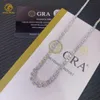 Fábrica OEM ODM Pass Tester Iced Out Chain Gold 2.9-6Mm Tênis Colar VVS Moissanite Diamante Hiphop Jóias