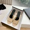 Top quality Slip-On Sandals Slippers mules Chunky Kitten heels Slides peep open-toe shoes Leather Colored mid-heel women's Luxury Designers Slippers Office shoes 6.5cm