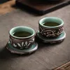 Teaware Sets | Chinese Style Longquan Celadon Ceramic Master Cup Hand Cut Single Tea Sample Small Cups