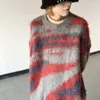 Suéter masculino Zazomde outono harajuku vintage suéter pulôver homens soltos hip hop malhas jumper casual cor flexível