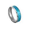 Синие кольца из нержавеющей стали в стиле хип-хоп, мужские и женские обручальные кольца, модные ювелирные изделия