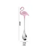 Nouveau Style or argent oiseau forme café chaîne Dessert mental café thé cuillère pour cadeau de mariage