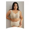 Camisoles débardeurs grande taille sans Trace, beau soutien-gorge dos intégré, haut tubulaire, sous-vêtements, Section fine, gros seins, montre petite femme