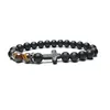 Perles faites à la main 8 mm brins de pierre naturelle bracelets croisés pour hommes femmes Nce Yoga rétro élastique charme bijoux livraison directe Dhafx