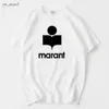 Isabel Marant Men's T-shirts Summer Marant T-shirt män kvinnor överdimensionerad bomull harjuku t-shirt o-hals manlig kausal tshirts mode märke lös tee marant kvinnor 6225