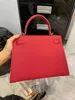 Borsa di design Women Brand Handbag 28 cm Totes di lusso Epsom in pelle di qualità fatta a mano Fuchsia rosa colori rosso Consegna rapida Prezzo all'ingrosso