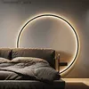 Lampes Abat-jour Simple Cercle Fond Décoration Lampes Nouveau Moderne LED Mur Lumières Salon Chambre Chevet Allée Couloir Éclairage De Nuit L240311