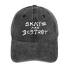 Boinas Skate N Destroy Sombrero de vaquero Gorra de lujo Bolsa de playa Capucha Hombres Gorras Mujer