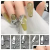 Decorações de arte de unhas Sier 3D Manicure Jóias de alta qualidade Bowknot Metal Decoração Coração Liga Cristal Strass Mulheres Gota Entregar Otlfz