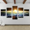 5 stks set Unframed De Aarde Universum Scène Landschap Schilderen Op Canvas Wall Art Schilderen Kunst Foto Voor Woonkamer Decor267m