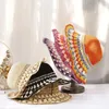 Boinas 2024 Sombreros de paja para mujer Sombrero de ganchillo Cubo Protección UV Visera para el sol Playa Mujeres Visores Damas Gorra de verano