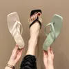 Тапочки, женские сандалии, модная обувь на высоком каблуке, шлепанцы GAI, летние кроссовки на плоской подошве, тройные белые, черные, зеленые, коричневые цвета3