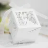 Bride Groom Hollow Ribbon Square Candy Chocolate Packaging Box for Wedding Baby Birthday Decor 2503