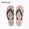 WHESISART 3D HORSPRYCK KVINNA Summer Flip Flops Casual Beach Slippers Sandal Flipflop For Women Slippers Female Rubber Shoes S1K8#