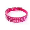 PU-Leder verstellbares Haustier-Hundehalsband mit Strass-Halskette für Hunde, rosa Haustiere, Pomeranian Collare, Cane-Leine für Hunde, EE5QY252v