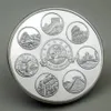 Gift Nieuwe Zeven Wereldwonderen Collectible Verzilverd Souvenir Coin Collection Art Creatieve Herdenkingsmunt 202G