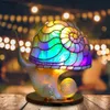 Lampes abat-jour créatif coloré lampe champignon lueur lampes de Table résine chambre chevet rétro Table lampe de nuit atmosphère lumière L240311