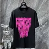 Herr t-shirts ch modekläddesigner tees lyx tshirt hjärta rose rött skum sanskrit kors kort ärmförsäljning krom ubit ubit