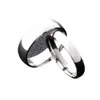 Hong Kong Code Silber schlichter Ring Liebhaberring vergoldete Herren- und Damenringe Edelstahl Handschmuck 4 mm