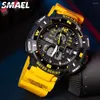 Wristwatches SMAEL 8045 Cool Shockproof Electronic Watch Multi Functional Waterproof Sports Dual Display Quartz