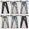 jeans viola firmati per uomo pantaloni jeans neri Pantaloni skinny dritti jeans denim larghi pantaloni jean hombre europei ricamo motociclista strappato per la tendenza 29-40