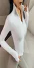 Outono jaqueta esportiva feminina manga longa zip fitness yoga camisa superior treino ginásio activewear esporte correndo casacos roupas de treinamento 8492959