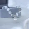 Bracelets à maillons Lovelink luxe brillant rond blanc opale perle Bracelet pour femmes mode argent couleur cristal métal pendentif bijoux fins