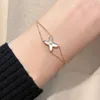 Designer Charm Jewelry Womens Diamond Bracelet Ins Fashion Simple Versatile Small Design Feel Double Clavicle Chain