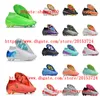 Chaussures de football pour hommes FG Cleats Bottes de football Scarpe Calcio Baskets Vert Blanc Violet