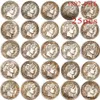 25 peças eua cópia moeda 1892-1916 barber dime diferentes anos cobre chapeamento moedas de prata conjunto292h