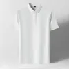 Herenpolo's Lop-up Hollow Korte mouwen Poloshirt Zomer Ijs Zijde Ademend Zakelijk Mode T-shirt Mannelijke Merk Kleding Shirts