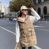 Kvinnors västar 2024 Autumn Winter Fashion ärmlösa damer Vest Tops Casual Warm Down Cotton Waistcoat Lady Jacket Parkas Outwear