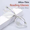 Sunglasses Transparent Anti Blue Light Reading Glasses for Women Ultra-thin CR39 Hard Resin Lens High Quality Stylish Readers