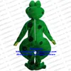 Trajes da mascote sapo verde bufonid bullfrog mascote traje personagem adulto veículo-livre passeio dos desenhos animados roupas zx682