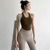 Ebb new seamless yoga clothes womens fitness vest with bra cushion sports bra underwear can be worn outside beautiful back Lulu