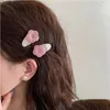 Akcesoria do włosów 1Pair Mini Flower Spin Side Clip Duckbill Pink Girl Bangs Kids Summer Dopamine Empless Trzy kolory Drop dostarczenie OT0ZD