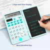 Calculatrice avec bloc-notes, tablette d'écriture de base, grand écran à 12 chiffres, énergie solaire, bureau, école, 240227