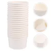 Disposable Cups Straws 100 Pcs Ice Cream Mousse Cake Paper Bowls Mini Snack Dessert Jelly Pudding