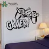 Decalque de parede videogames boysgamer joysticks de jogos decoração de casa arte mural decoração de quarto de meninos adolescentes adesivo de parede NY-922412